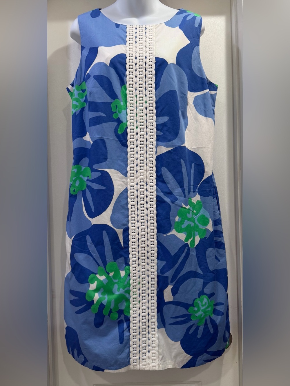 Lilly Pulitzer Worth Floral Shift Dress Size 14 Pockets